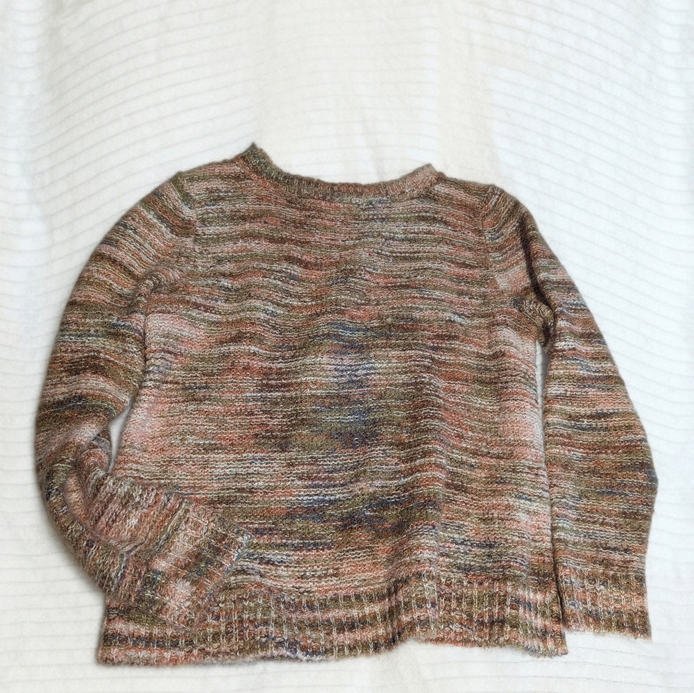 Anthropologie Peyton Primrose Multicolor Knit Sweater M Pet Cottage Boho Indie